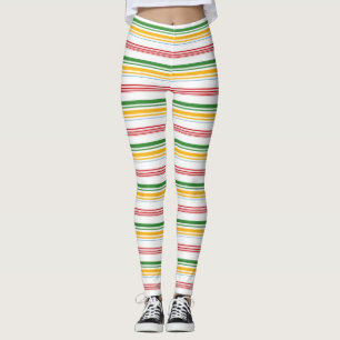 Leggings Belle rayures vert jaune jettent oreiller