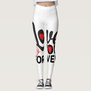 Leggings Belle valentine rouge et blanc