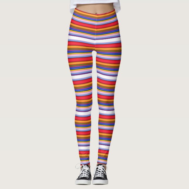 Leggings Belles bandes magiques colorées (Devant)