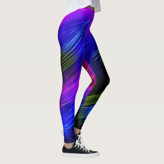 Leggings Belles couleurs sombres néon lumières lignes