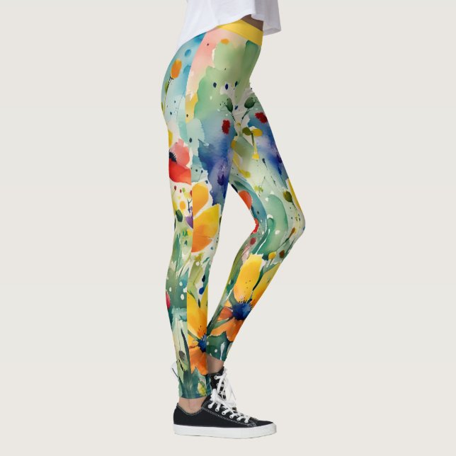 Leggings Belles fleurs et Roses sucrés (Droite)