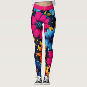 Leggings Belles fleurs et Roses sucrés