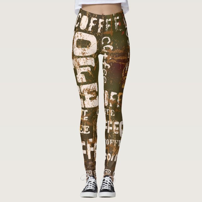 Leggings Belles guêtres de café express de café (Devant)