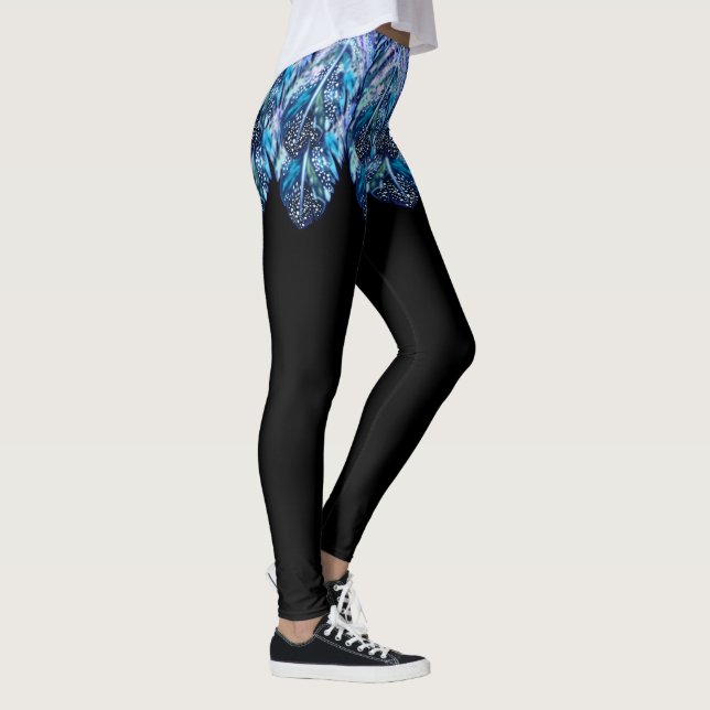 Leggings Belles plumes Leggi Mini Jupe Exotique - Noir (Droite)