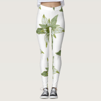 Leggings Belles poinsettias de Noël