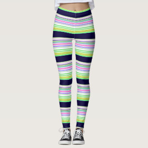 Leggings Belles rayures bleues