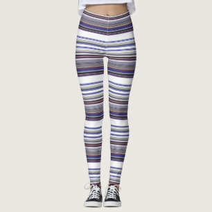 Leggings Belles rayures gris modernes
