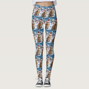 Leggings Bengal Chat hiver Wonderland Noël Joie