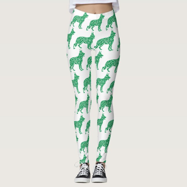 Leggings Berger allemand en Shamrock (Devant)