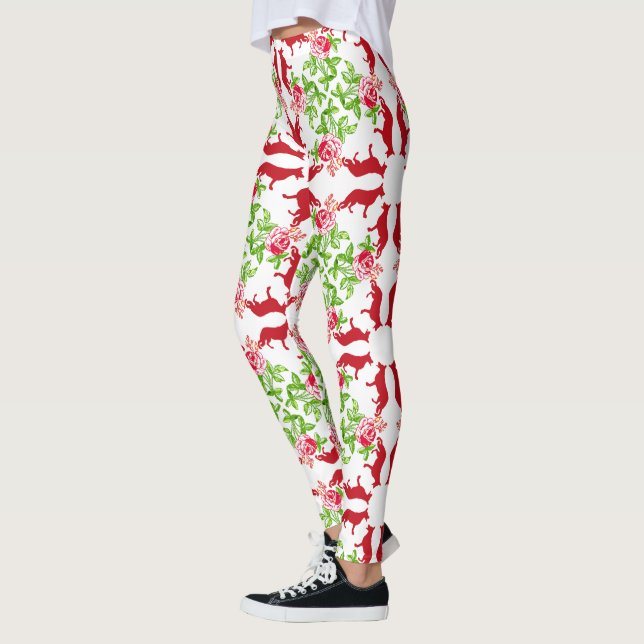 Leggings Berger Allemand et Roses (Gauche)