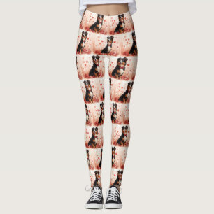 Leggings Berger australien avec Rose - Saint Valentin