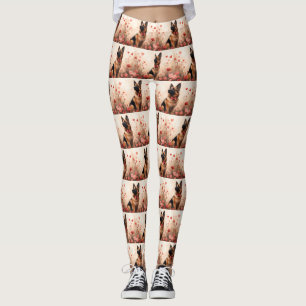 Leggings Berger belge avec des roses - Saint-Valentin