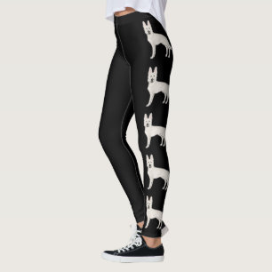 Leggings Berger Blanc Suisse GSD Blanc Chiens de Dessin Ani