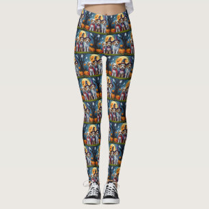 Leggings Bernedoodle Chiens Citrouille Halloween Funny