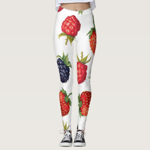 Leggings Berries réalistes Délicieux Motif sans couture