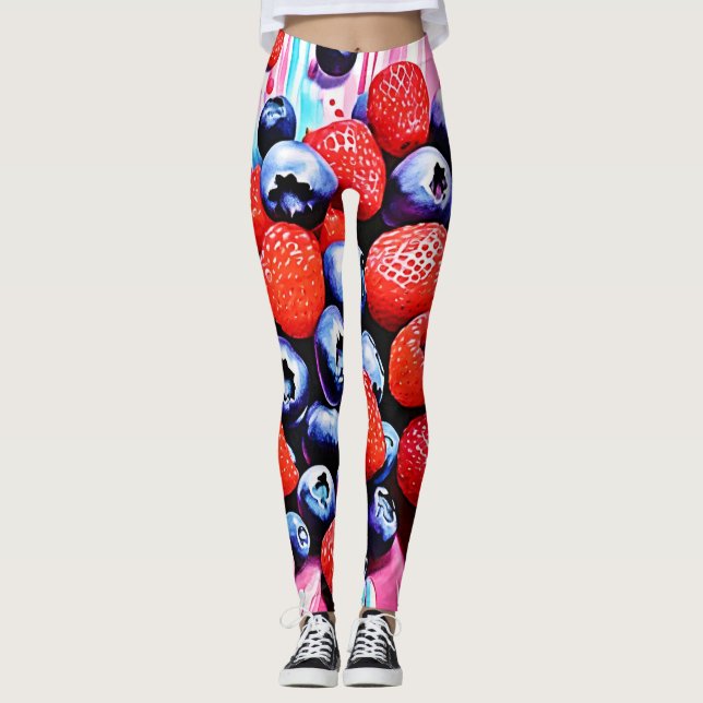 Leggings Berry Blast : Fruit Fun (Devant)