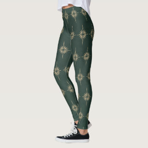 Leggings BETHLEHEM STAR Noël Nativité Motif Vert