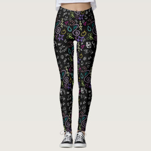 Leggings BFF Doodles - Faux Parties scintillant Motif