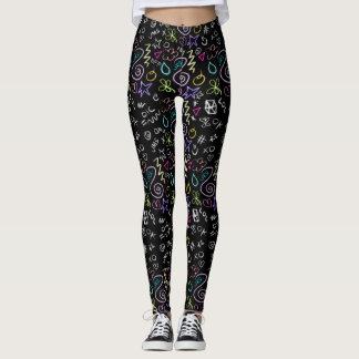 Leggings BFF Doodles - Faux Parties scintillant Motif