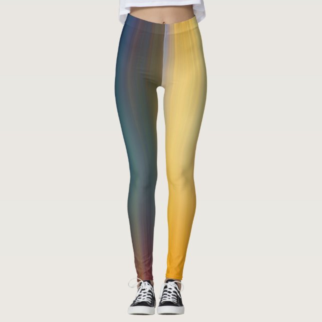 Leggings Bi-color numérique Abstraite (Devant)
