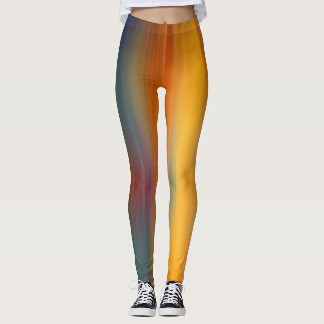 Leggings Bi-color numérique Abstraite (Devant)