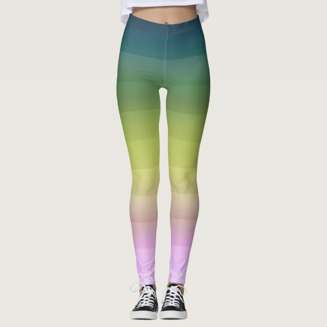 Leggings Bi vert pâle pâle vert pâle gris foncé (Devant)