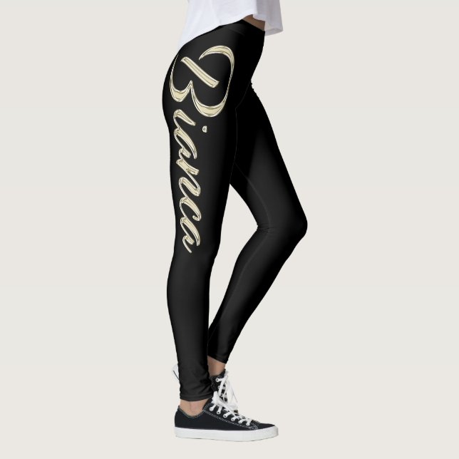 Leggings Bianca or blanc or écriture manuscrite (Droite)
