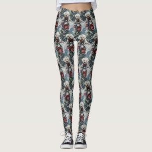 Leggings Bichon Frise Chien équitation Moto Noël