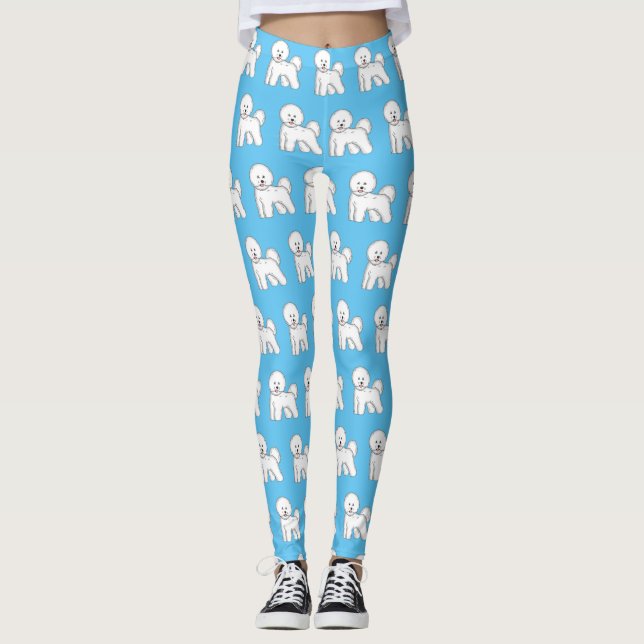 Leggings Bichon frise dog dessin animé (Devant)
