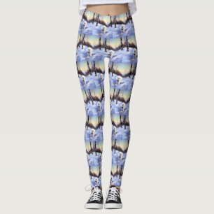 Leggings Bichon Frise Laisser neiger Noël