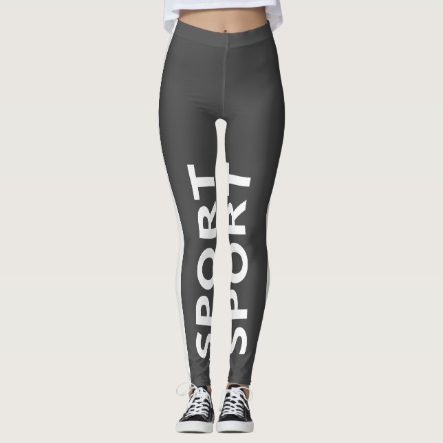 Leggings Bichromatique Gray Sporty Leggin (Devant)