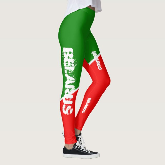 Leggings Biélorussie Drapeau national bélarussien Couleurs  (Droite)