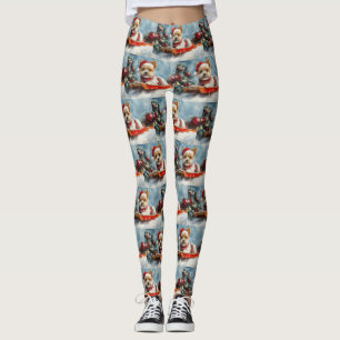 Leggings Biewer Terrier Chien dans la boue Laisser il neige