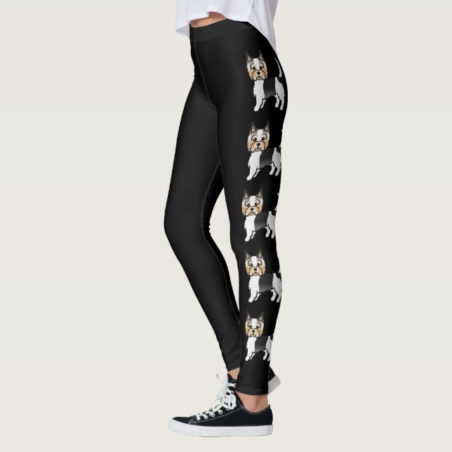 Leggings Biewer Terrier Chiens de Dessin Animé Mignons sur  (Gauche)