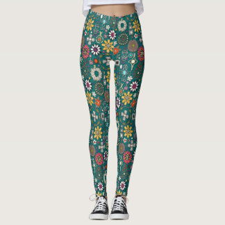 Leggings bijoux boho trésors viridian vert