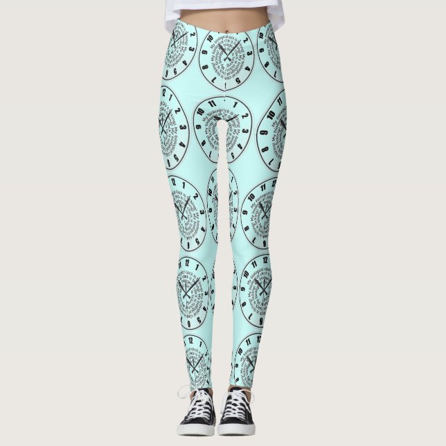 Leggings Bizarre biologique Horloge Yoga Pantalon bébé garç (Devant)