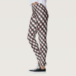 Leggings Black and Red Buffalo Check Motif de Noël<br><div class="desc">Un motif festif pour les buffles,  parfait pour les fêtes de Noël. La motif associe le noir et un dégradé rouge foncé.</div>