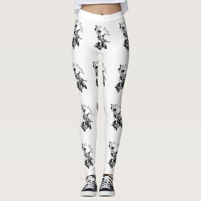 Leggings Black Cat Biker Babe Thunder_Cove  (Devant)