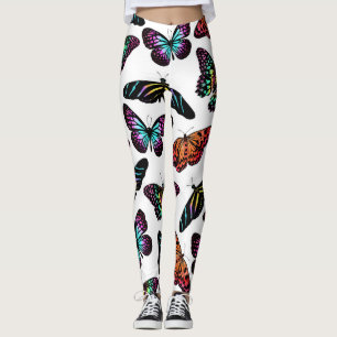 Leggings Black Colorful Butterflies