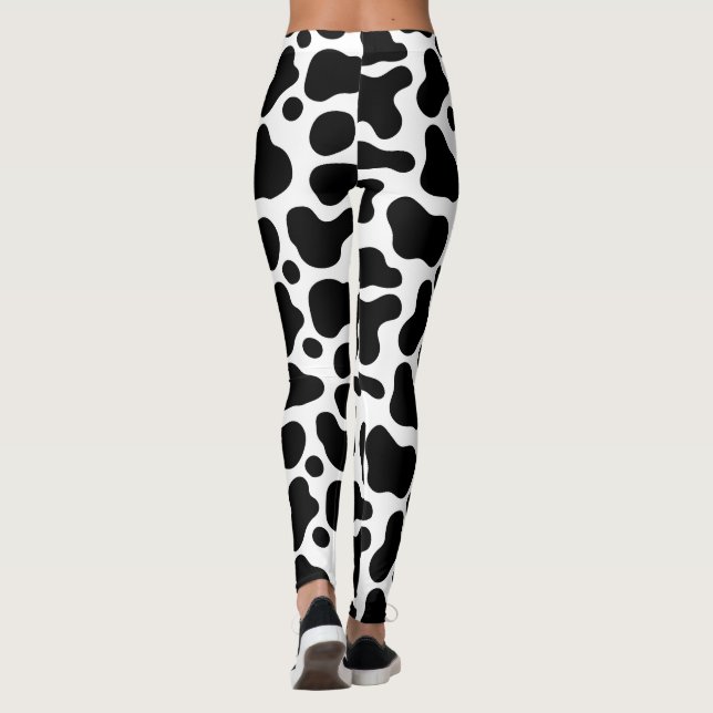 Leggings black cow riddle (Dos)