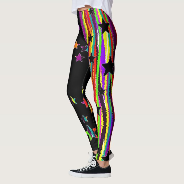 Leggings Black Et Rainbow Star (Gauche)