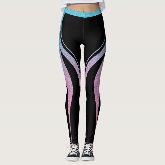 Leggings Black Girly Parties scintillant Coeur Butt Activew (Devant)