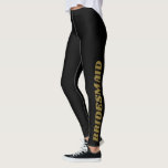 Leggings Black Gold Bridesmaid Bold Personnalisé Mariage Pa<br><div class="desc">Ces jambières noires portent le mot "BRIDESMAID" en or gras en laissant tomber la jambe - parfait pour se préparer le grand jour ou célébrer pendant le week-end de la bachelorette. Idéal pour les photos de fête de mariage, les cadeaux ou le farniente dans le style, ces leggings font un...</div>