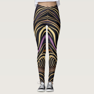 Leggings Black Gold Purple