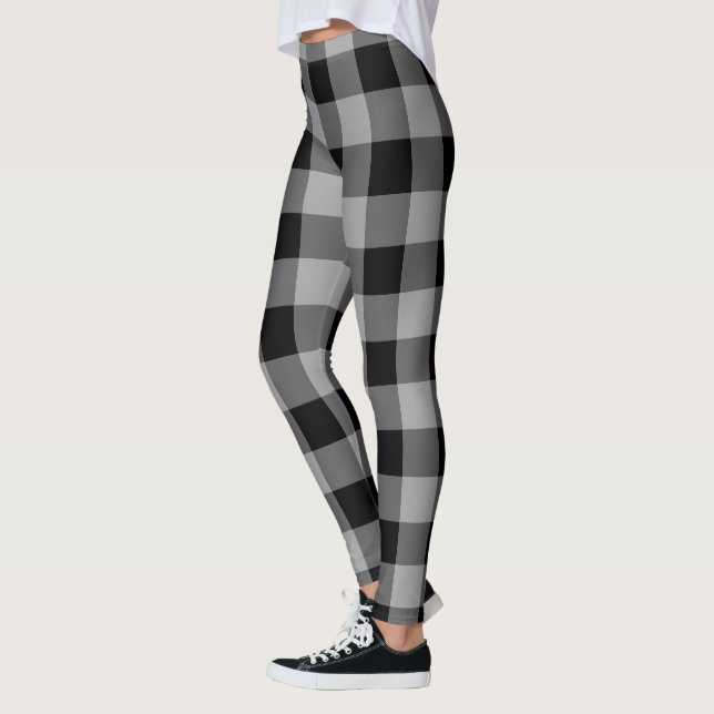 Leggings Black Grey Check (Gauche)