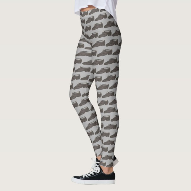 Leggings Black Grey Dance Enseignant Jazz Chaussure Danseus (Gauche)
