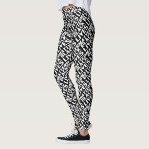 Leggings Black Lives Matt noir blanc typographie motif
