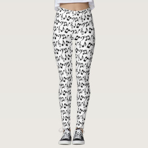 Leggings Black Music Note