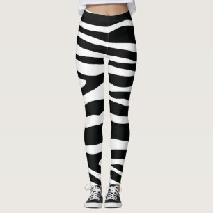 Leggings black zebra 