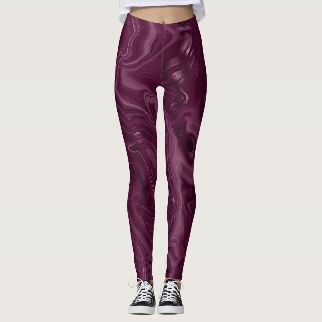 Leggings Blackberry Wine Pattern  (Devant)